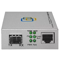 Медиаконвертер 10/100/1000-Base-T c PoE / 100/1000Base-FX с SFP-портом